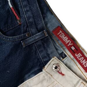 Tommy Hilfiger Vintage Ditto Tie Dyed Jean Men 31X34 Blue/White Classic Straight